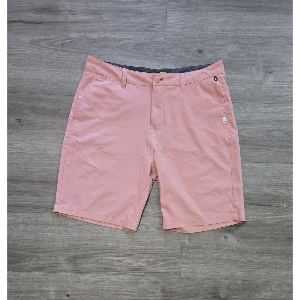 Quicksilver Amphibian Hybrid Shorts Men's 33 Pink Water Repellent Stretch